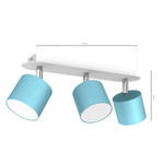 Lampa sufitowa DIXIE BLUE 3x GX53 szer. 34cm | niebieski
