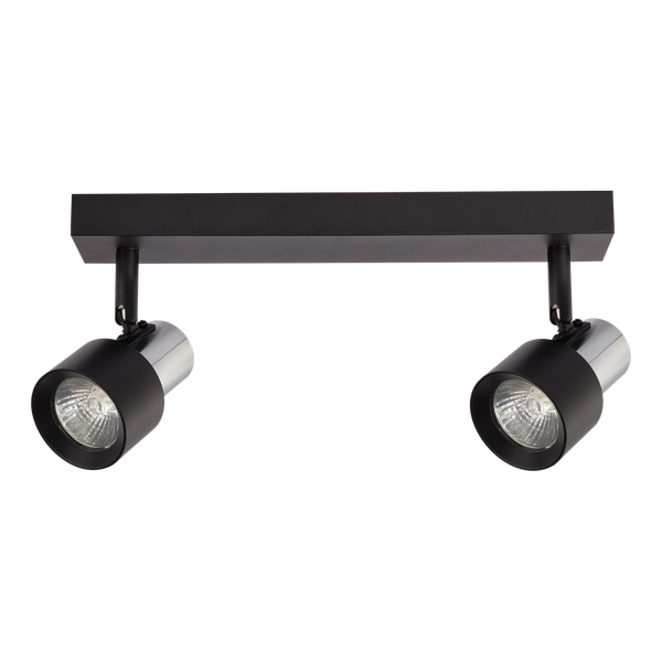 Lampa Sufitowa Cino 2xGU10 Czarny + Chrom