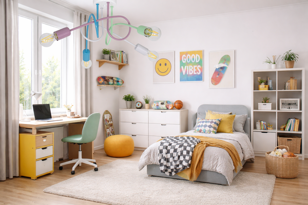 Lampa sufitowa do pokoju dziecka pastelowa  Magiczny Zawijas 4xE27 Led 