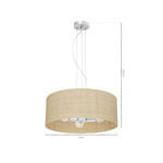 Lampa wisząca MARSHALL, MLP7490, biały/rattan, 3x60W E27 