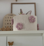 Lampa wisząca do pokoju dziewczynki w stylu Boho Kwiatki Brudny Róż 35 cm