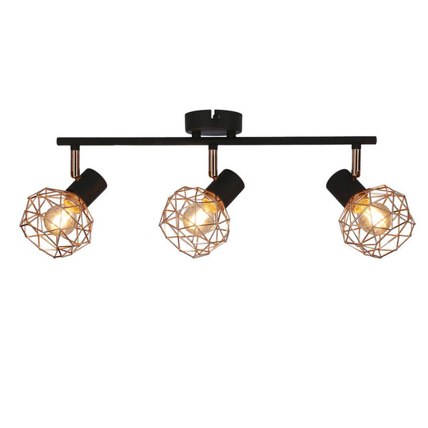 Lampa ścienna sufitowa listwa potrójna czarno-złota Acrobat Candellux 93-66640