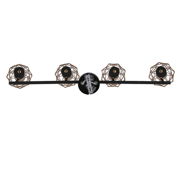 Lampa ścienna sufitowa listwa czarno-złota 4x40W E14 Acrobat Candellux 94-66657