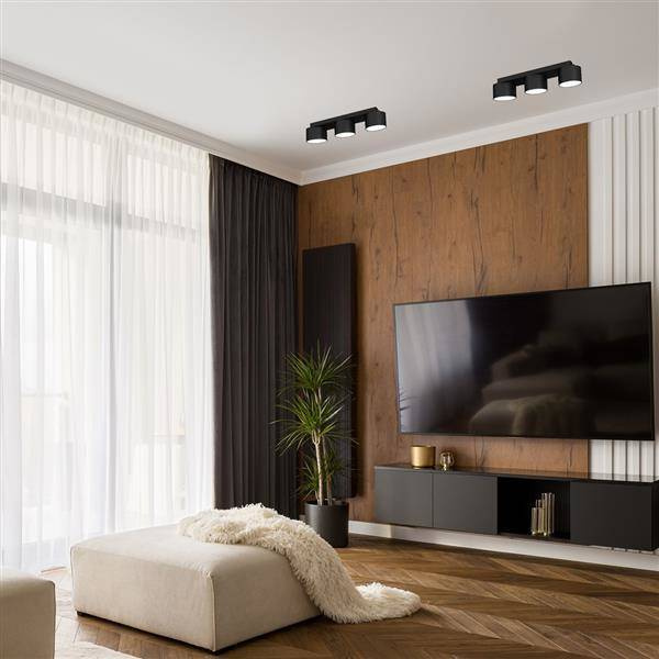 Lampa sufitowa listwa DIXIE BLACK 3x GX53 szer. 34m | czarny