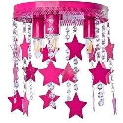 Lampa Sufitowa dla dziewczynki Różowa  STAR 3xE27 MLP1129