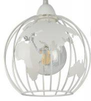 Lampa sufitowa do pokoju dziecięcego szara Zakręcony Globus 2xE27 Led 