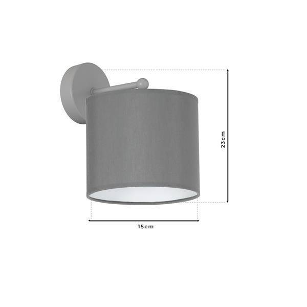 NOWOCZESNY KINKIET BARI GREY 1xE27 MLP4683