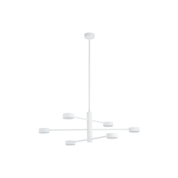 Plafon wewnętrzny do salonu ORBIT VI GX53 8W LED wys. 53-85cm | biały