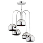 Lampa sufitowa żyrandol GLAMOUR chrom śr. 46cm