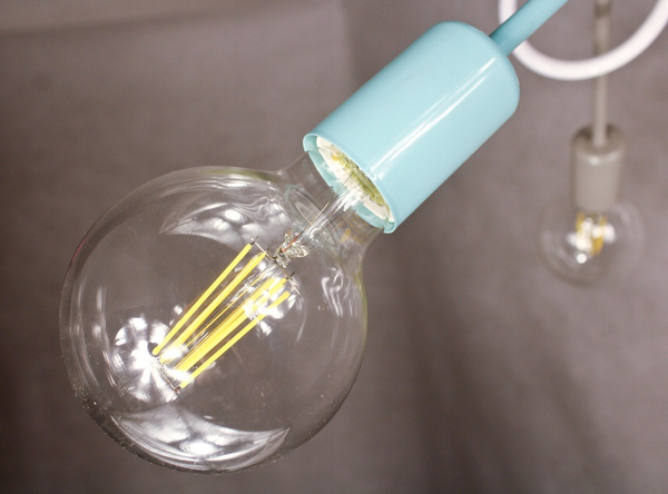 Lampa sufitowa do pokoju dziecka pastelowa Tęczowy Zawijas 4xE27 Led 