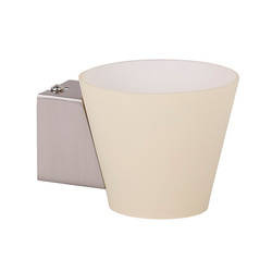 Kinkiet biały stożek szklany lampa 40W G9 Simonet Candellux 21-04980