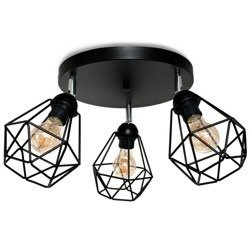 Lampa sufitowa pokoju młodzieżowego Diament Druciak 3xE27 Led