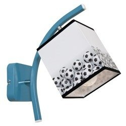 Kinkiet niebieski w piłki