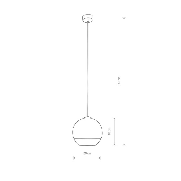 Nowoczesna lampa wisząca GLOBE PLUS S metalizowane klosze | srebrny