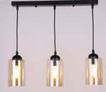 Lampa wisząca listwa czarno/brązowa 3xE27 Bistro 33-00545