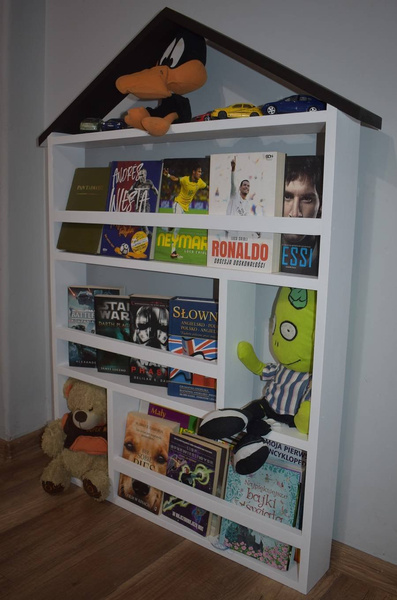 Półka domek do pokoju dziecka drewniana