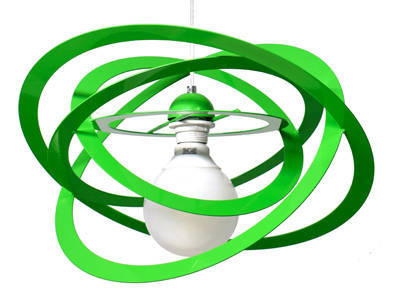 Lampa wisząca do pokoju dziecka zielona Sferis 