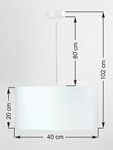 Lampa wisząca welurowa niebiesko złota Angarika 40 cm