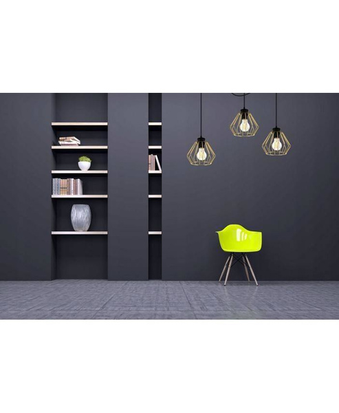 Lampa wisząca typu pająk druciak złote klosze loft 3