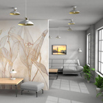 Lampa wisząca FELIX WHITE/GOLD 1xE27