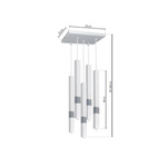 Lampa wisząca CASTRO WHITE / CHROME 5xG9 MLP6561