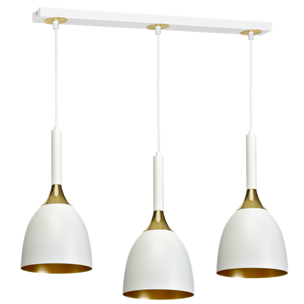 Lampa wisząca listwa CLARK WHITE/GOLD 3xE27 MLP6220