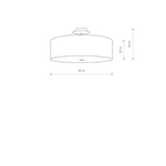 Lampa sufitowa VIVIANE BLACK plafon 50cm