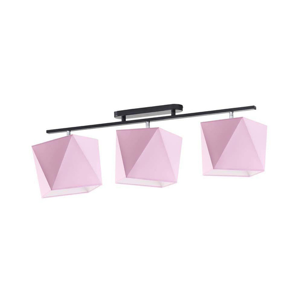 Lampa sufitowa do pokoju dziewczynki różowa Pastelowy Diamencik