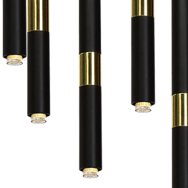 Lampa wisząca MONZA BLACK / GOLD 11xG9 8W MLP6386