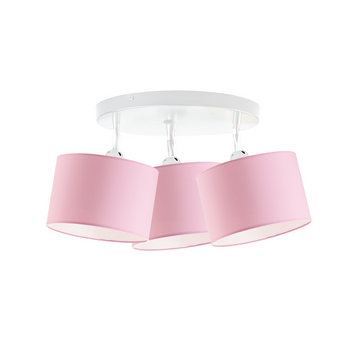 Lampa sufitowa do pokoju dziewczynki różowe abażury Bajkowy Cylinderek