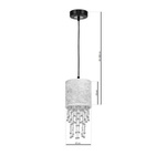 Nowoczesna lampa wisząca ALMERIA SILVER/BLACK 1xE27 MLP6434