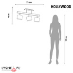 Lampa do pokoju dziecięcego niebieskie abażury Hollywood