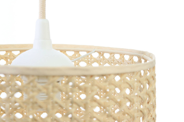 Lampa w stylu Boho Rotang z naturalnego ratanu- średnica 25 cm 