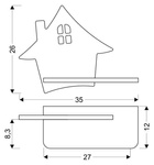 Lampa kinkiet półeczka 5W LED 4000K IQ Kids House szary 21-84842
