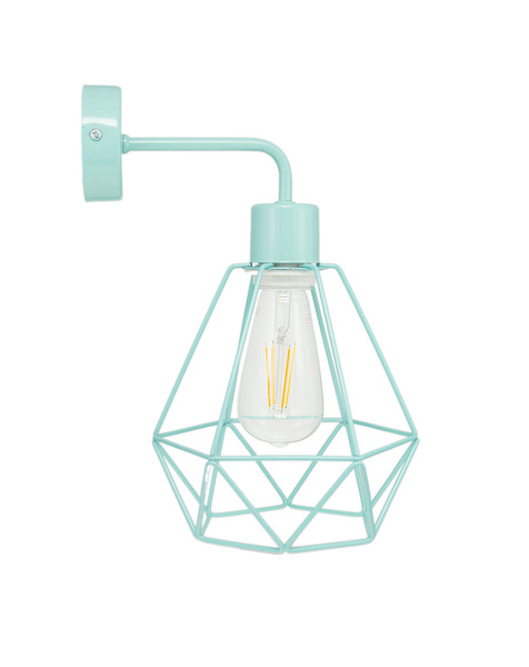 Lampa ścienna pokoju dziecka pastelowa - turkusowa druciak Carmen 1xE27
