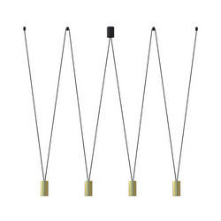 Lampa wisząca nad wyspę MORE EYE IV regulowana 4x GU10 10W | mosiądz