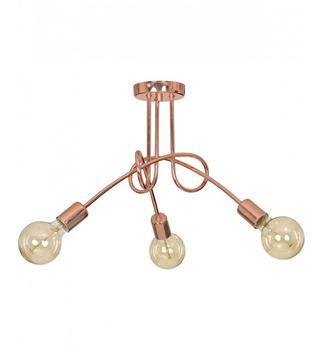 Lampa Industrialna Miedź Edison 3 Loft