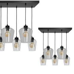 Nowoczesna lampa wisząca prostokąt SANTIAGO CLEAR MLP6615