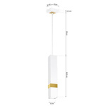 Nowoczesna lampa wisząca VIDAR WHITE/GOLD 1xGU10 MLP6275