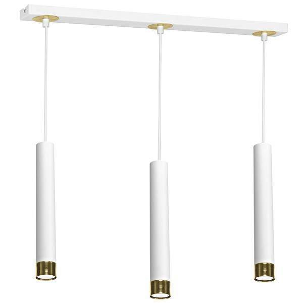 Nowoczesna lampa wisząca DANI WHITE/GOLD 3xGU10 MLP6236