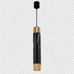 Nowoczesna lampa wisząca MARBLE BLACK/GOLD 1xGU10 ML63400