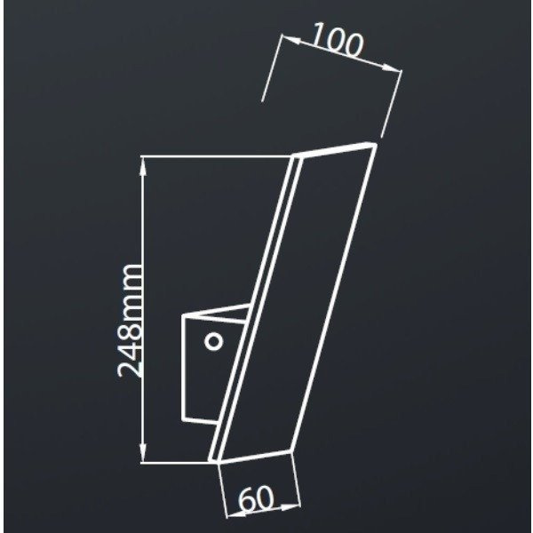 Kinkiet ścienny TORCH LED, szer 6 cm