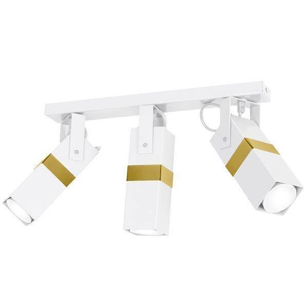 Nowoczesna lampa sufitowa VIDAR WHITE/GOLD 3xGU10 MLP6274