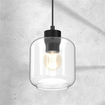 Lampa wisząca SOMBRA CLEAR, MLP8367, czarny/transparentny, 1x60W E27