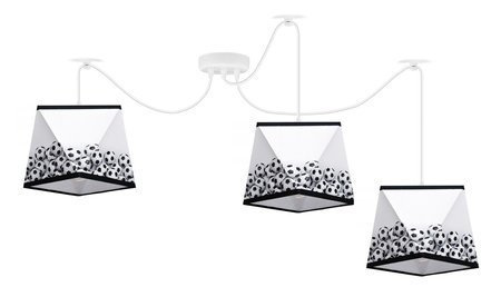 Lampa sufitowa do pokoju dziecka z motywem piłek regulowana pająk Mundial 3xE27