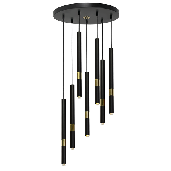 Lampa wisząca MONZA BLACK / GOLD 7xG9 8W MLP6385