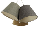Lampa sufitowa w stylu Boho do pokoju dziecka potrójna stożki 