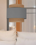 Lampa wisząca do pokoju dziecka w stylu Boho Szara 2xE27