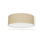 Lampa sufitowa MARSHALL WHITE / RATTAN 3xE27
