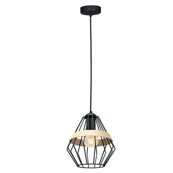 Lampa wisząca INDUSTRIALNA CLIFF BLACK 1xE27 MLP5524